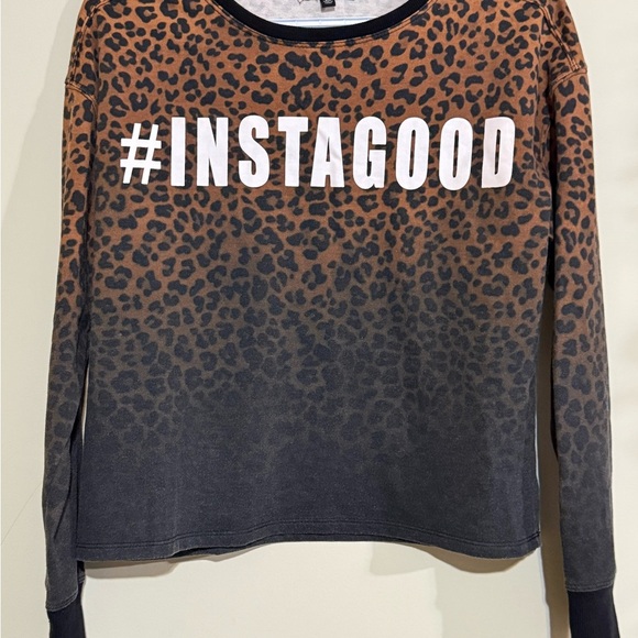 Rampage Leopard Print Sweatshirt - Picture 1 of 6